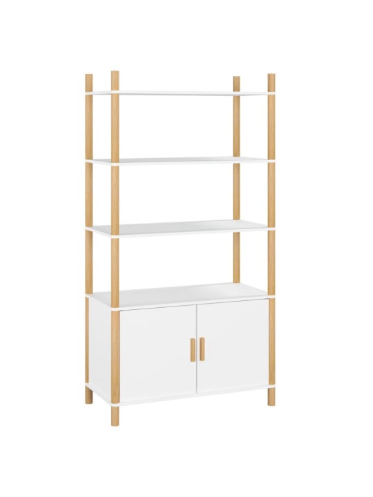 Skříň highboard bílá 80x40x153 cm ompozitní dřevo
