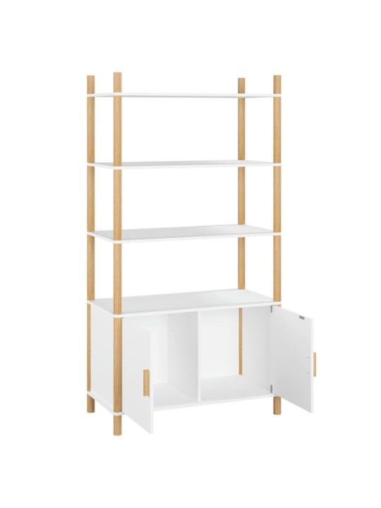 Skříň highboard bílá 80x40x153 cm ompozitní dřevo