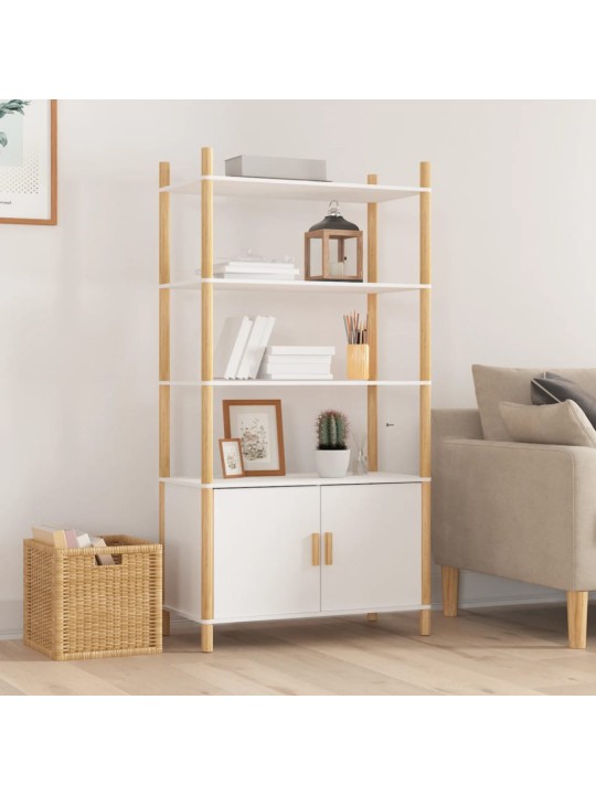 Skříň highboard bílá 80x40x153 cm ompozitní dřevo