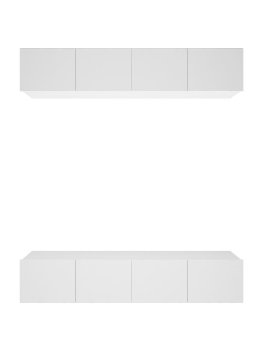 TV skříňky 4 ks bílé 80 x 30 x 30 cm kompozitní dřevo