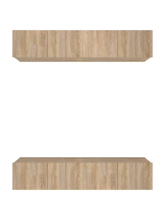 TV skříňky 4 ks dub sonoma 80 x 30 x 30 cm kompozitní dřevo