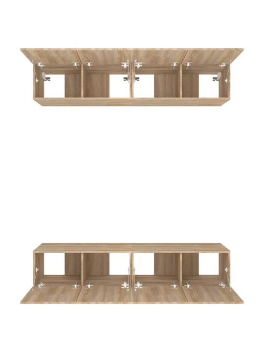 TV skříňky 4 ks dub sonoma 80 x 30 x 30 cm kompozitní dřevo