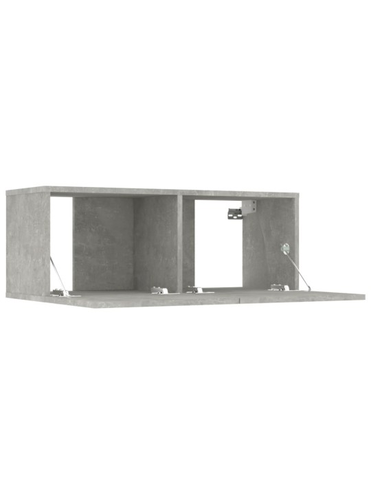 TV skříňky 4 ks betonově šedé 80 x 30 x 30 cm kompozitní dřevo