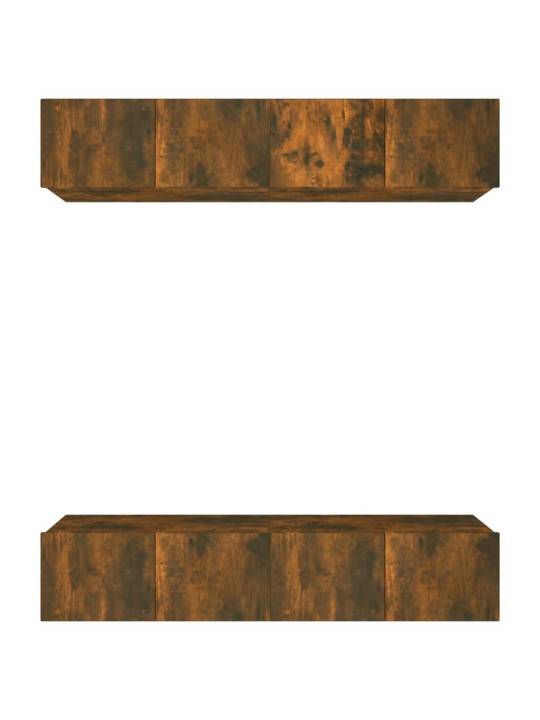 TV skříňky 4 ks kouřový dub 80 x 30 x 30 cm kompozitní dřevo