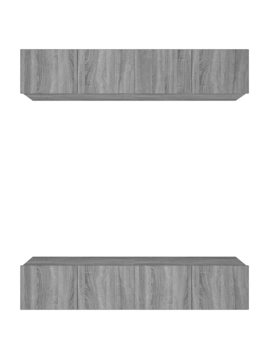 TV skříňky 4 ks šedé sonoma 80 x 30 x 30 cm kompozitní dřevo