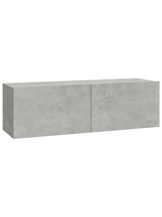 Nástěnné TV skříňky 4 ks betonově šedé 100 x 30 x 30 cm
