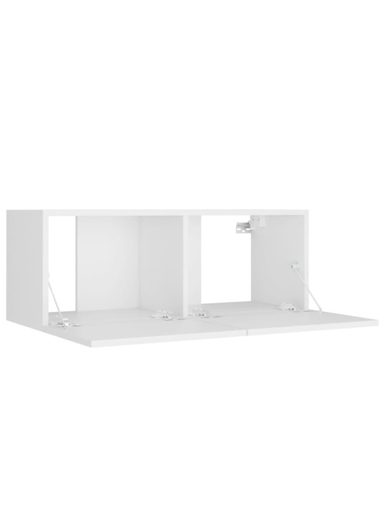 4dílný set TV skříněk bílý kompozitní dřevo