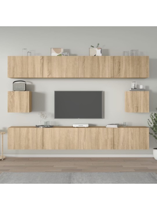 6dílný set TV skříněk dub sonoma kompozitní dřevo
