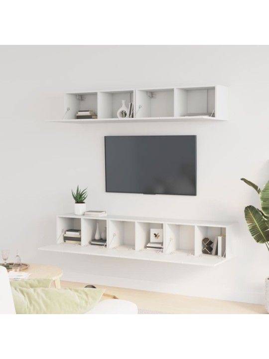 5dílný set TV skříněk bílý kompozitní dřevo