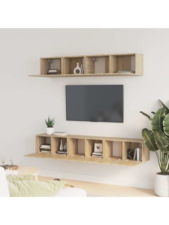 5dílný set TV skříněk dub sonoma kompozitní dřevo