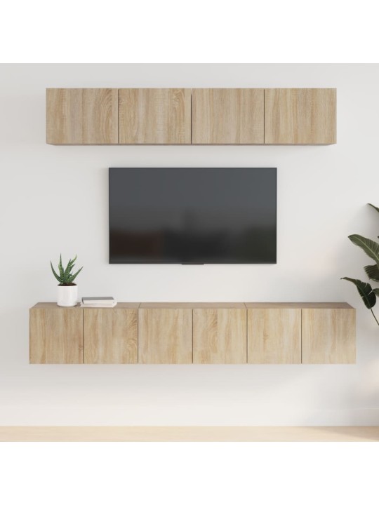 5dílný set TV skříněk dub sonoma kompozitní dřevo