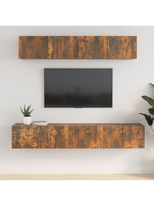 5dílný set tv skříněk kouřový dub kompozitní dřevo