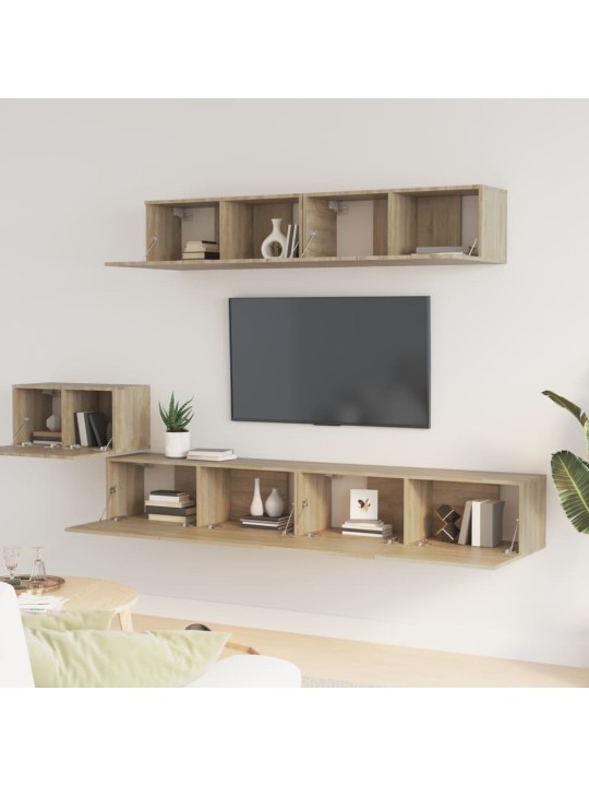 5dílný set TV skříněk dub sonoma kompozitní dřevo