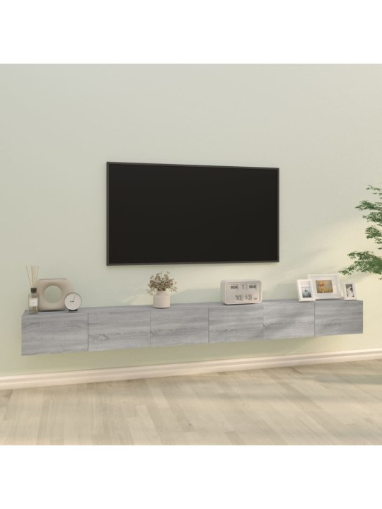 3dílný set TV skříněk šedý sonoma kompozitní dřevo