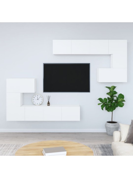 Nástěnná TV skříňka bílá kompozitní dřevo