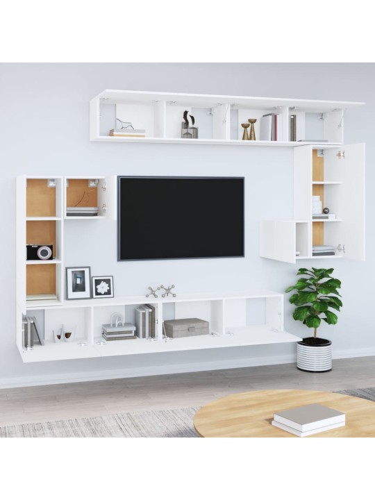 Nástěnná TV skříňka bílá kompozitní dřevo
