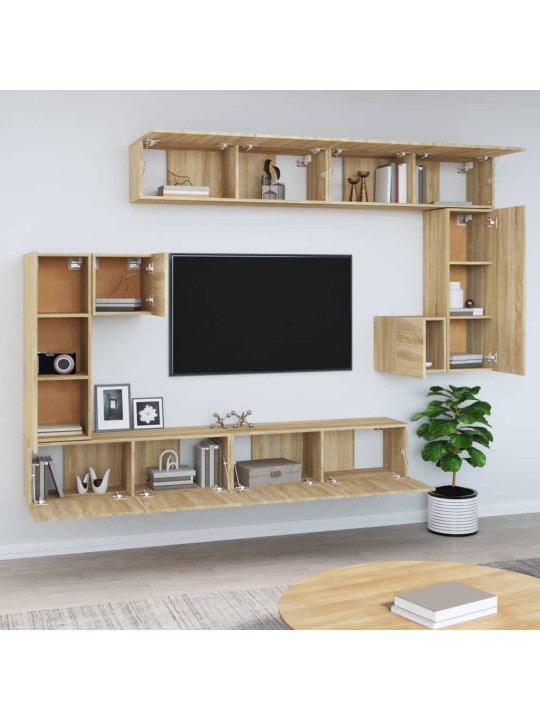 Nástěnná TV skříňka dub sonoma kompozitní dřevo