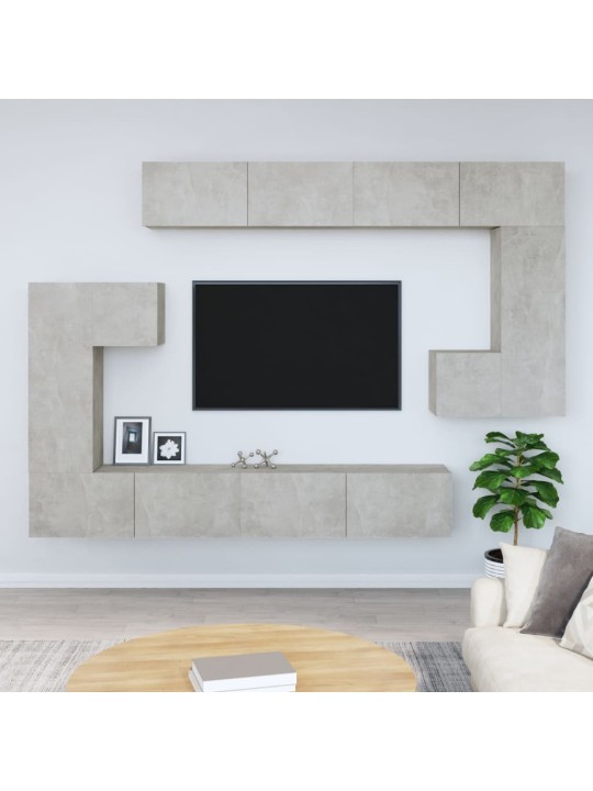 Nástěnná TV skříňka betonově šedá kompozitní dřevo