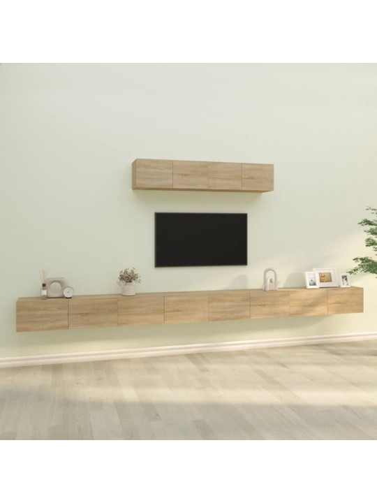 6dílný set TV skříněk dub sonoma kompozitní dřevo