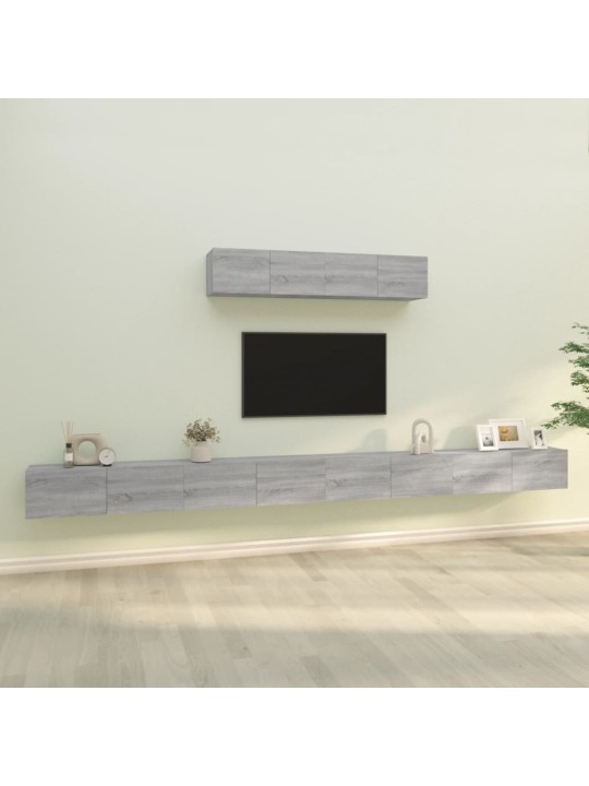 6dílný set TV skříněk šedý sonoma kompozitní dřevo