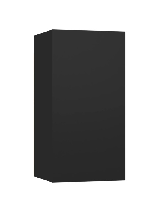 4dílný set TV skříněk černý kompozitní dřevo