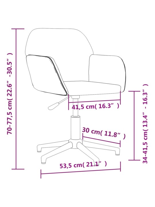 Otočná kancelářská židle krémová textil