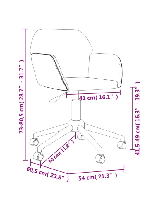 Otočná kancelářská židle krémová textil