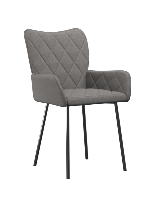 Jídelní židle 2 ks světle šedé textil