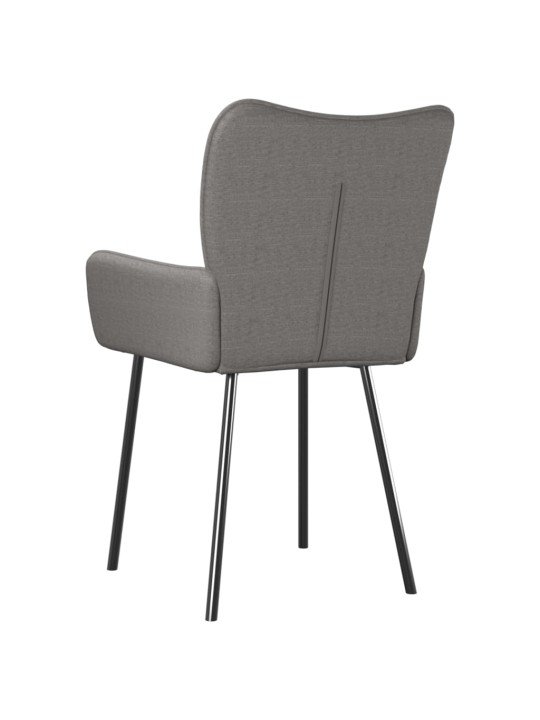 Jídelní židle 2 ks světle šedé textil