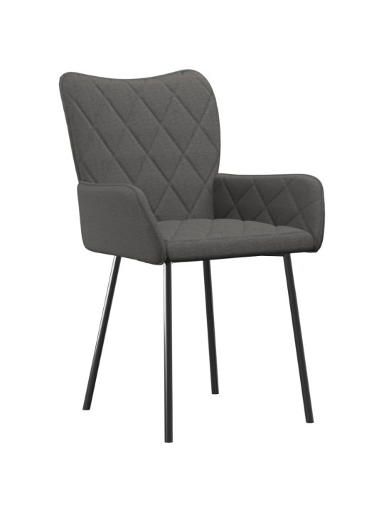 Jídelní židle 2 ks tmavě šedé textil