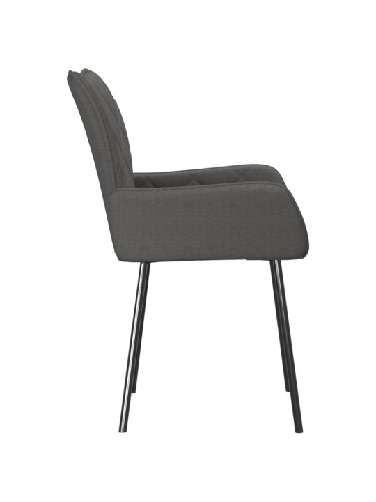 Jídelní židle 2 ks tmavě šedé textil