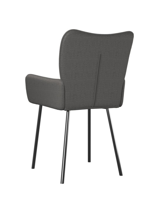 Jídelní židle 2 ks tmavě šedé textil