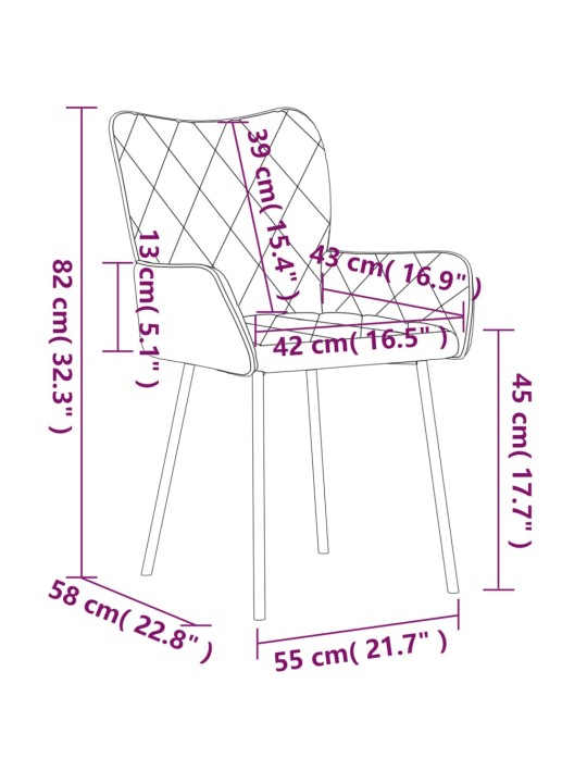 Jídelní židle 2 ks tmavě šedé textil
