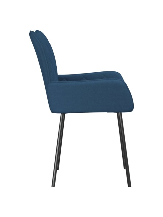 Otočné jídelní židle 2 ks modré textil