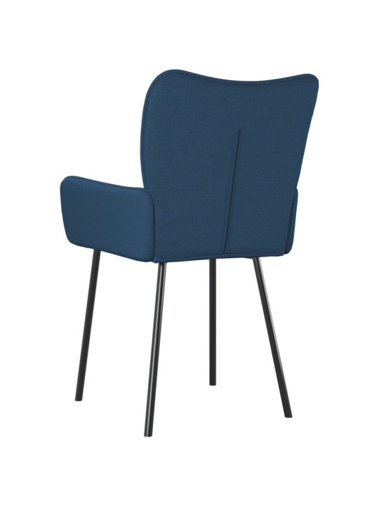 Otočné jídelní židle 2 ks modré textil