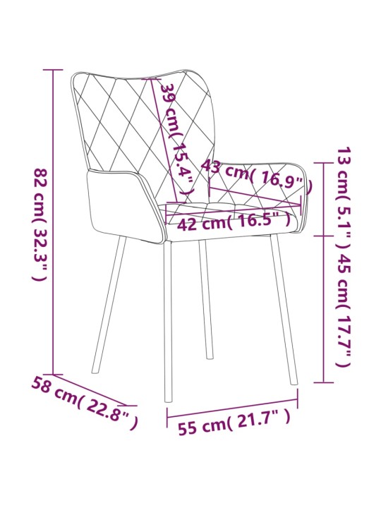 Otočné jídelní židle 2 ks modré textil