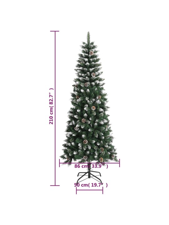 Umělý vánoční stromek se stojanem zelený 210 cm PVC