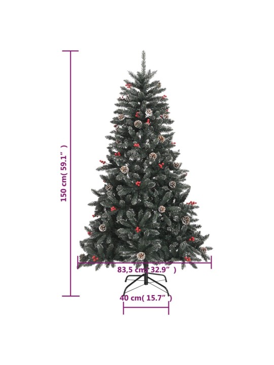 Umělý vánoční stromek se stojanem zelený 150 cm PVC