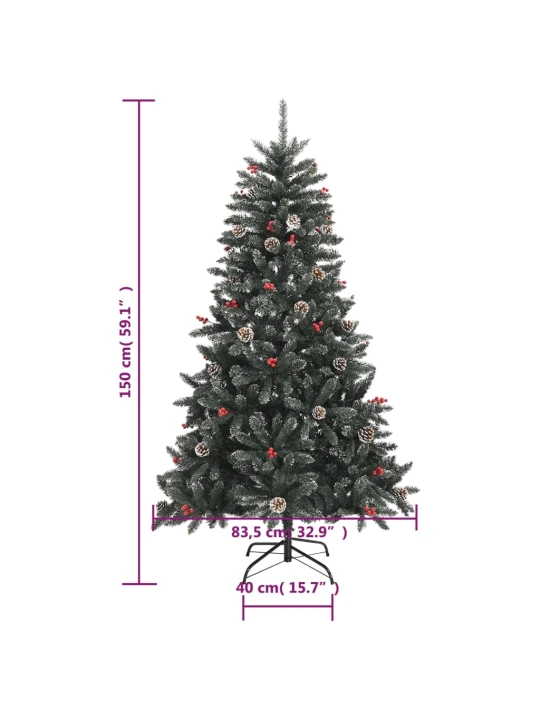 Umělý vánoční stromek se stojanem zelený 150 cm PVC