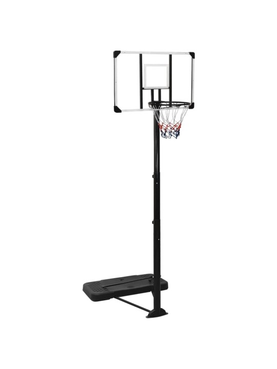 Basketbalový koš s průhlednou deskou 256–361 cm polykarbonát