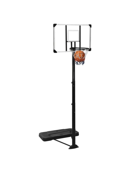 Basketbalový koš s průhlednou deskou 256–361 cm polykarbonát