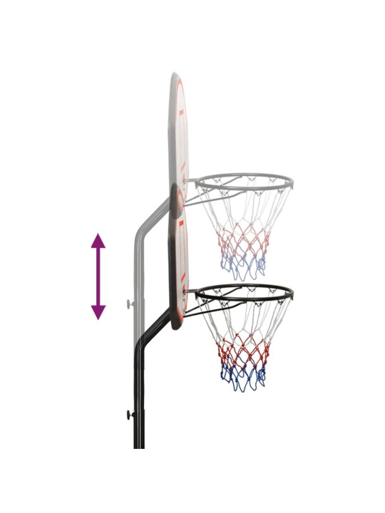 Basketbalový koš černý 237-307 cm polyethylen