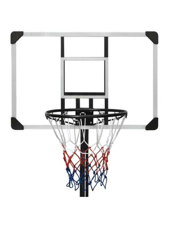 Basketbalový koš s průhlednou deskou 235–301 cm polykarbonát