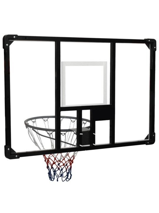 Basketbalový koš s průhlednou deskou 106x69x3 cm polykarbonát