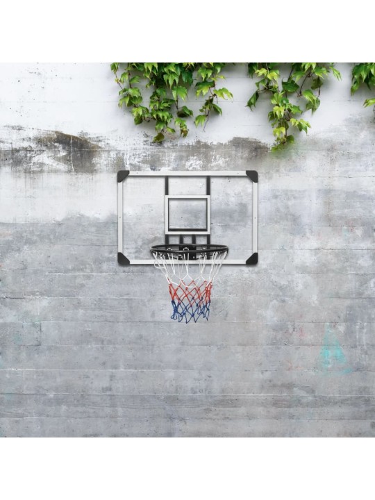 Basketbalový koš s průhlednou deskou 90x60x2,5 cm polykarbonát