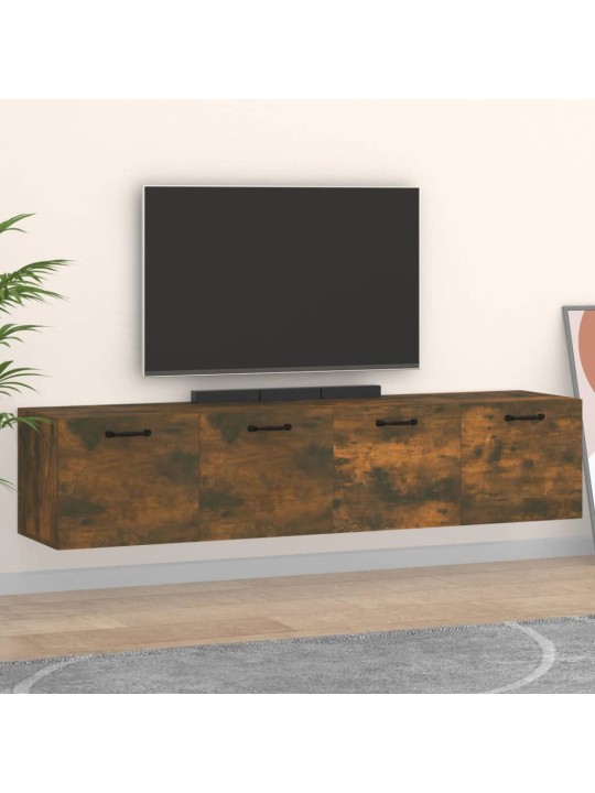 Nástěnné skříňky 2 ks kouřový dub 60 x 36,5 x 35 cm kompozit