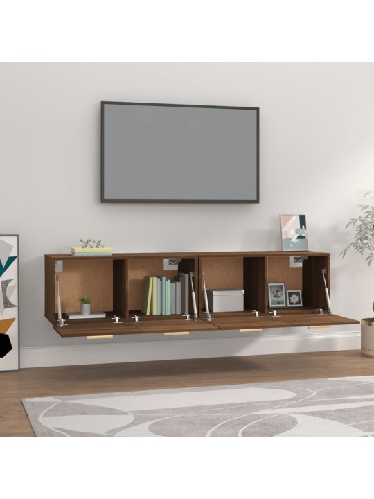 Nástěnné skříňky 2 ks hnědý dub 80x35x36,5 cm kompozitní dřevo