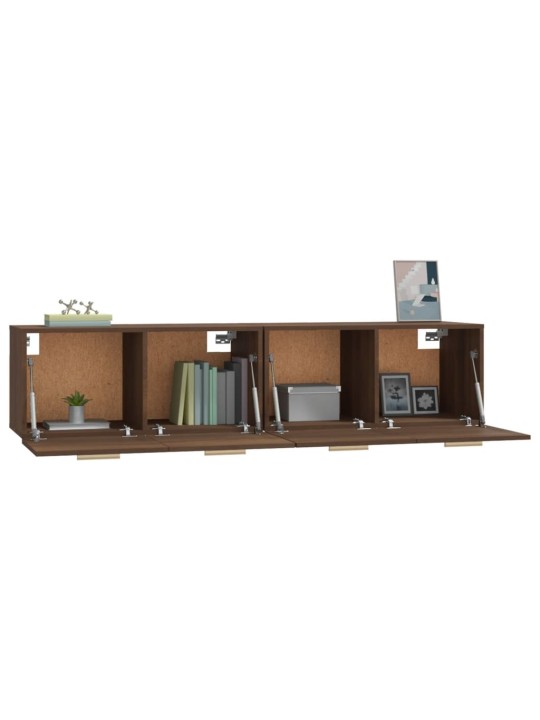 Nástěnné skříňky 2 ks hnědý dub 80x35x36,5 cm kompozitní dřevo