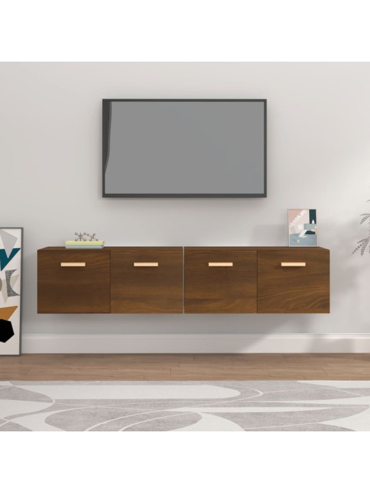 Nástěnné skříňky 2 ks hnědý dub 80x35x36,5 cm kompozitní dřevo