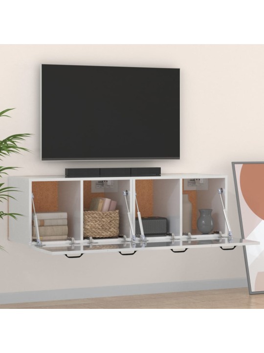 Nástěnné skříňky 2 ks bílé s leskem 80 x 36,5 x 35 cm kompozit